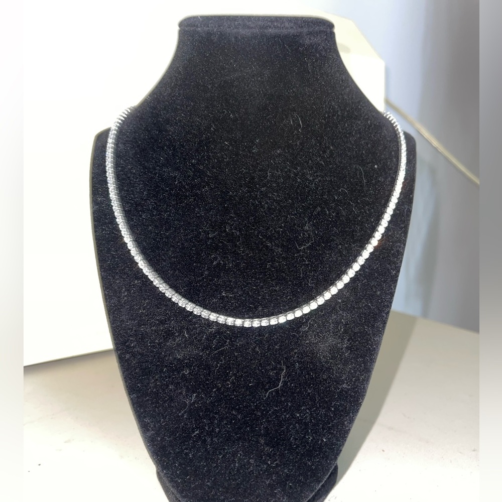 Silver diamond necklace